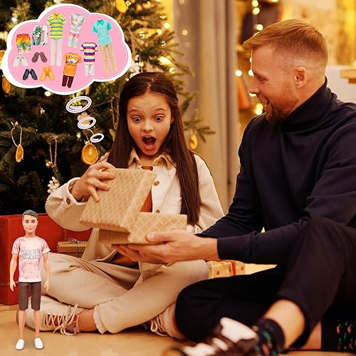 Miniatura 7 de Ecore Fun 11 artículos 11.5 pulgadas niño muñeca ropa y zapatos - 5 conjuntos moda ropa casual ropa traje 2 trajes de baño 4 pares zapatos para 12