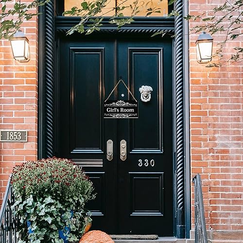 Miniatura 8 de Letrero de habitación de niña, decoración de habitación de niña, guardería, letrero de puerta de niña, letrero colgante de 6 x 12 pulgadas