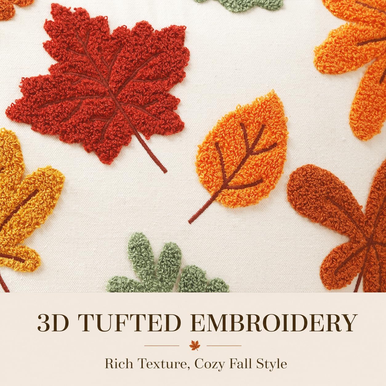 Fall Outdoor Throw Pillow Covers 18x18 2pcs, Autumn Thanksgiving Decor