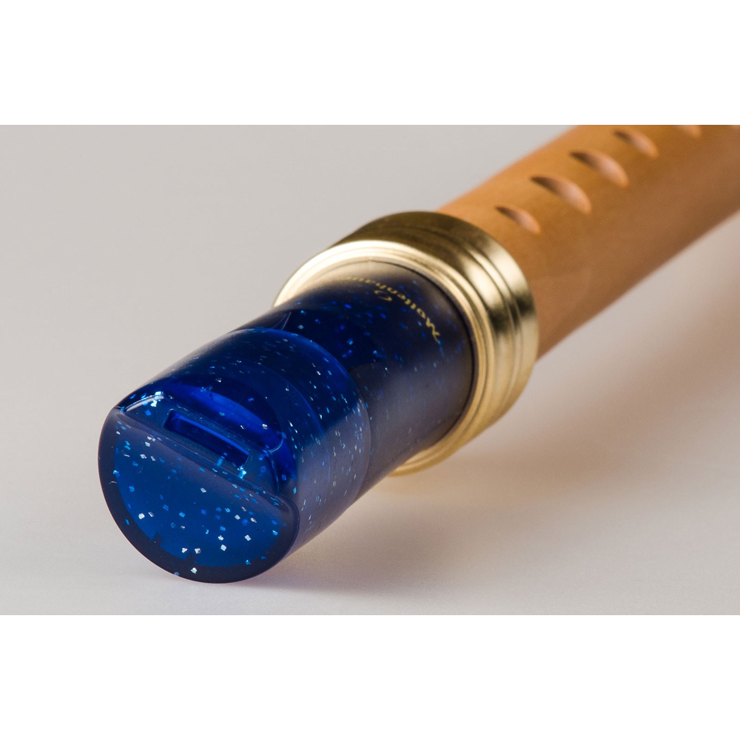 1119B Adris Flauta de pico soprano barroca, agujero doble, azul noche