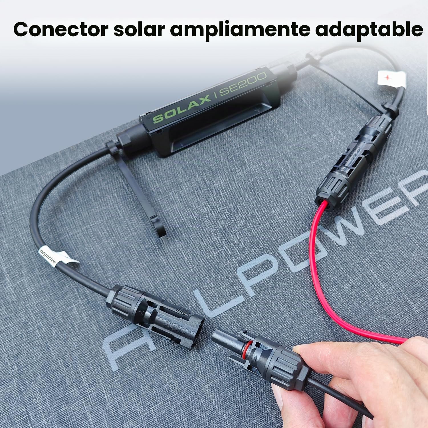 ALLPOWERS Panel solar portátil SE200 de 200 W, cargador solar plegable de alta eficiencia, IP68 impermeable, para generadores solares, camping, RV fuera de la red