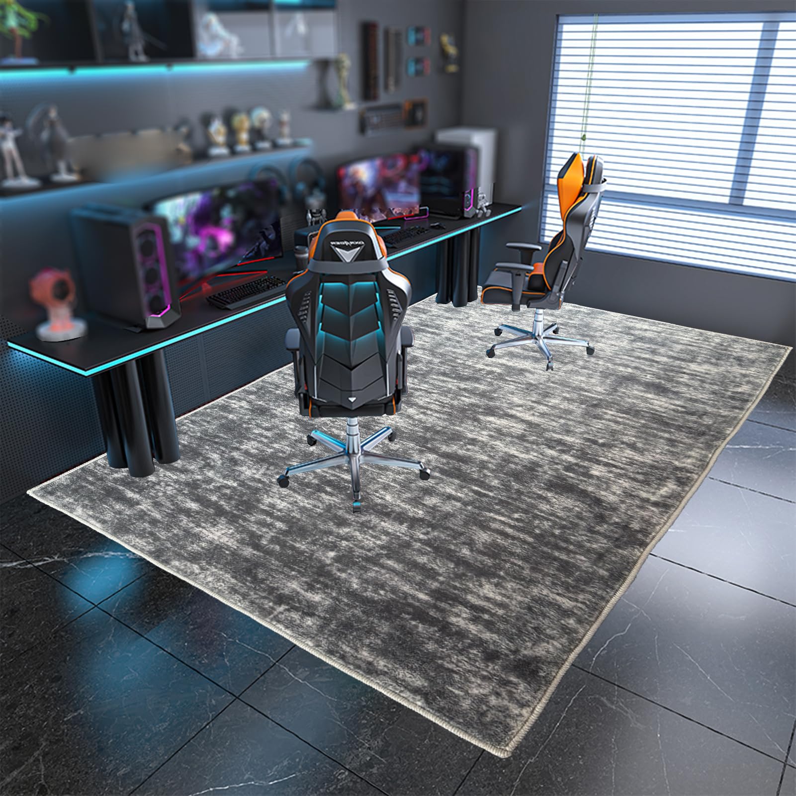 Robuste Stuhlmatten für Teppich- und Hartholzböden, Bürostuhlmatte, 180 x 230 cm, Teppichschoner, rechteckige Bodenmatten für Zuhause und Büro