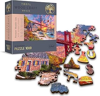 لعبة بازل خشبية من 1000 قطعة تريفل بازلز - سانسيت ات جولدن جيت 20164