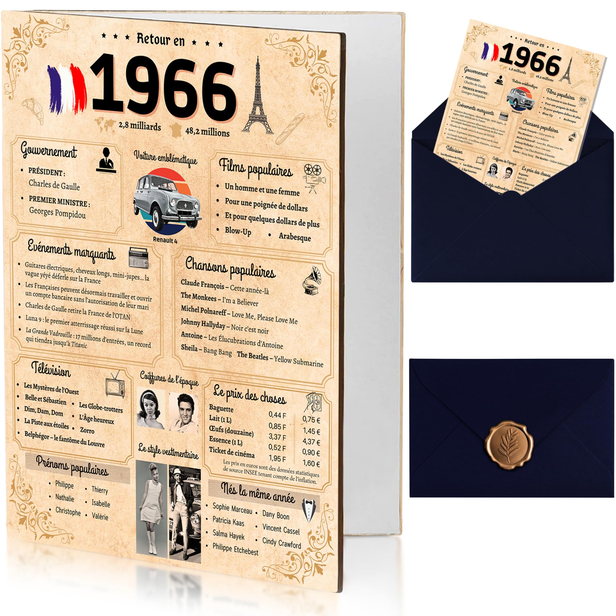 KAÏDENSÏ Idea Regalo Compleanno Donna 60 Anni - Giornale La Gazzetta Della 60 Enne - Maxi Biglietto Auguri Originale - Idee Regali Compleanno Originali - Gadget Scherzi Biglietti Divertenti per Lei