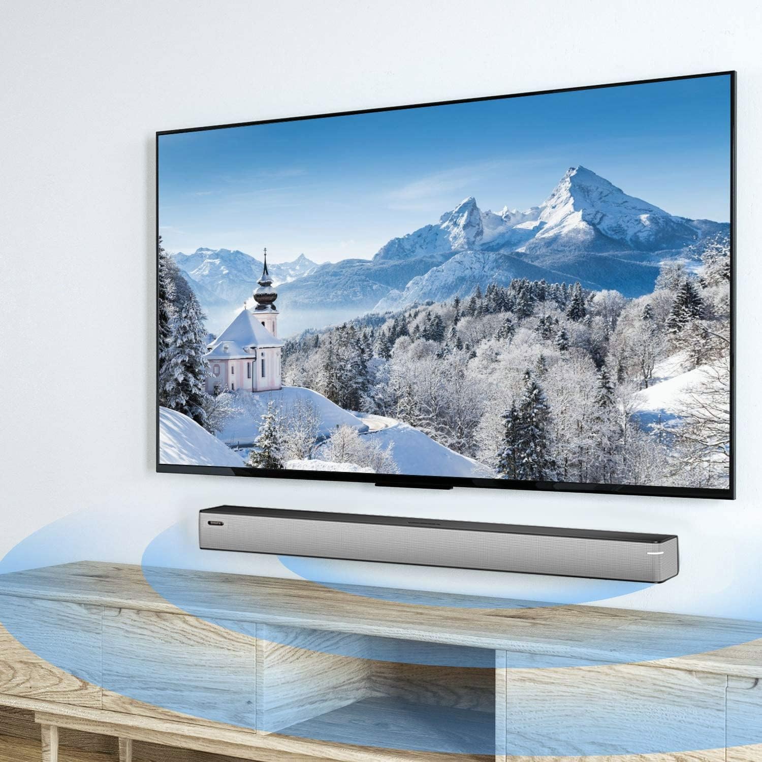 Smartphone connected to sound bar via Bluetooth