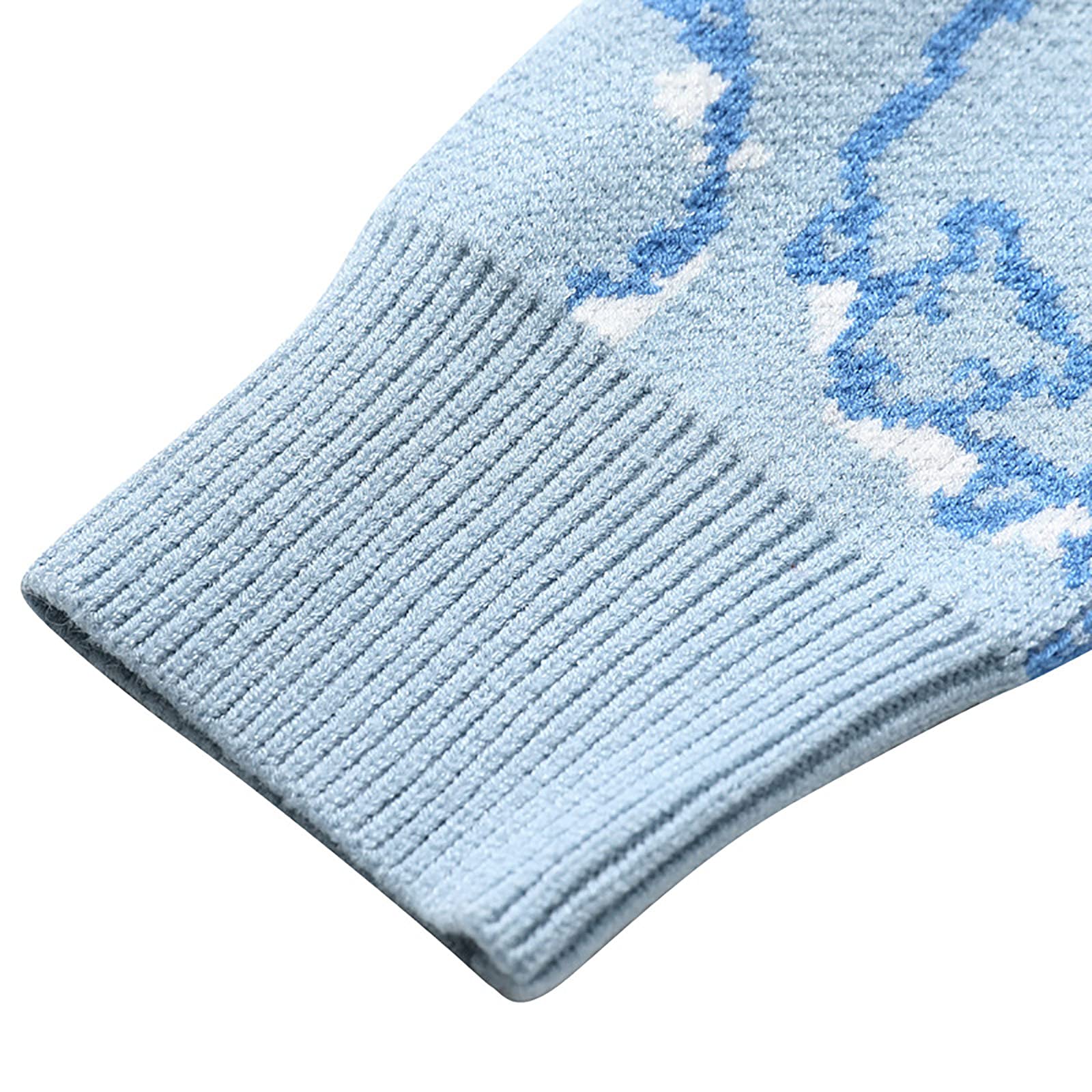 Męski sweter z okrągłym dekoltem uroczy mały owca nadruk koszula z długim rękawem pasująca dla par na co dzień dzianinowa bluza unisex