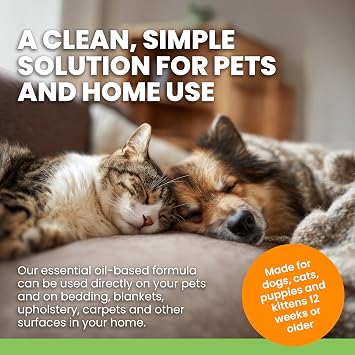 Healthy Paw Life Plant-Based Flea and Tick Spray for Dogs and Cats - Pet, Home, Furniture & Pet Bedding Spray - Essential Oil Repellent - 100 mL
