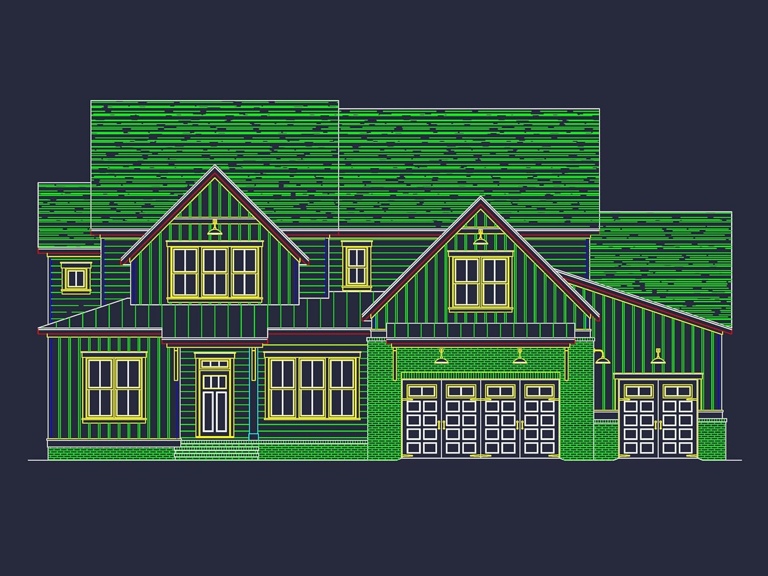 20-1508 HOUSE PLAN - Modern Craftsman House Plan with Spacious 2-Story Designs