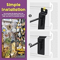 Vista 6 de Swpeet Kit surtido de 20 ganchos de pared resistentes de 2 pulgadas, accesorios Slatwall, ganchos para panel de pizarra, organización de garaje