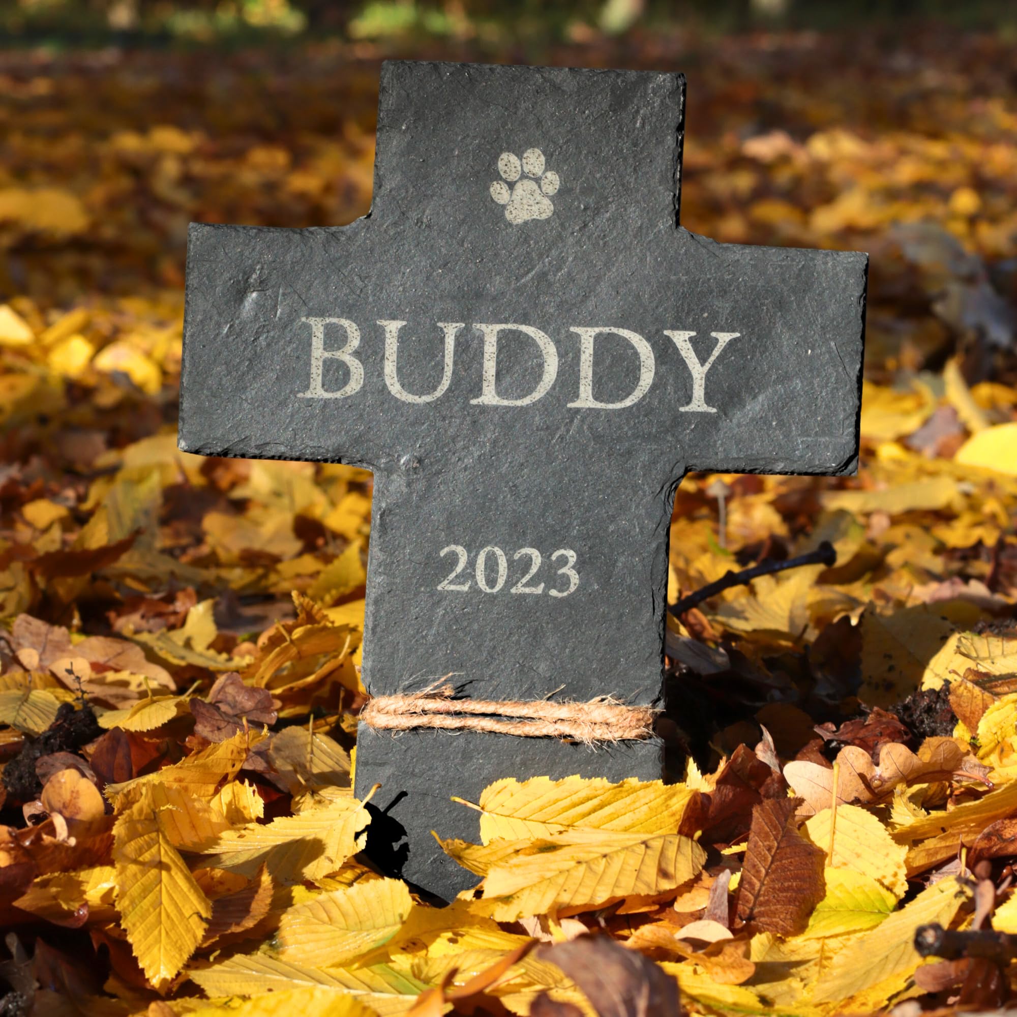 Croce per animali con incisione personalizzata, dimensioni: 30 x 20 cm, pietra commemorativa per cani, gatti e altri animali domestici, regalo funerale