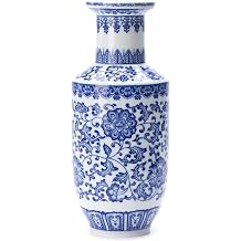 Blaue und wei e Vase Blaue Vasen Heimdekoration Chinoiserie-Vase blaues und wei es Porzellan Keramikvase f r Zuhause Wohnzimmer B cherregal Kaminsims Tischaufs tze 254 cm