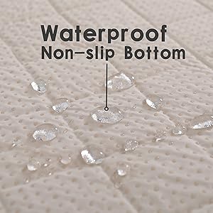 Dog Crate Pee Pads - Wahable Dog Rugs Non-Slip Puppy Pads for Small Dogs, Water Absorb Training Pads (2718 Beige)