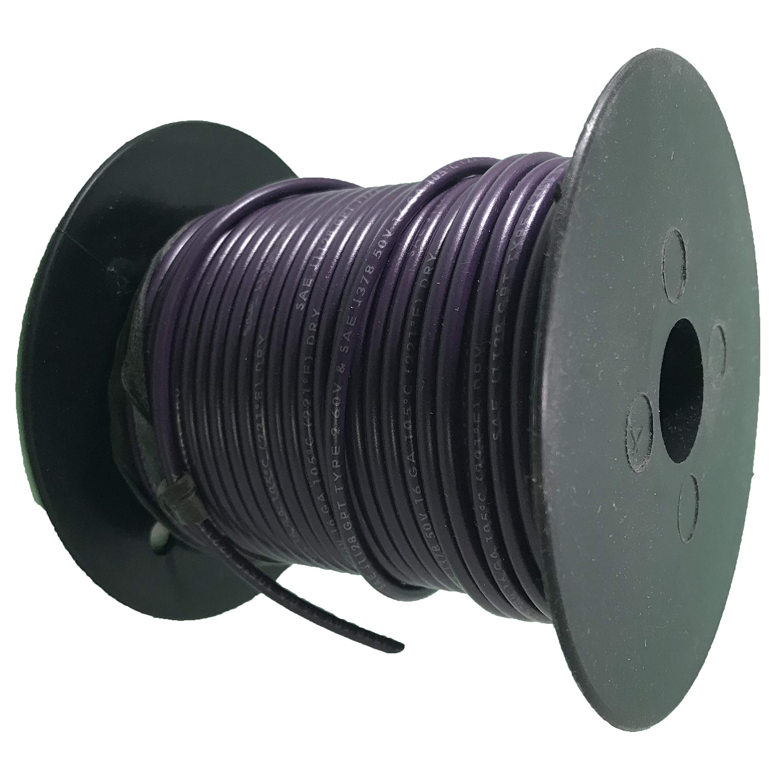 Sherco-Auto - Purple 14 Gauge Primary Automotive Cable Wire - 100 FT Spool/Coil of 100% Copper Electrical Wire - Made in USA