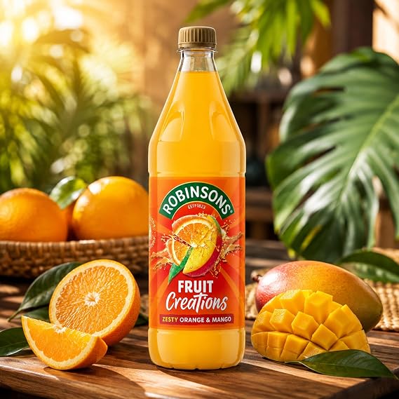 Robinsons Fruit Creations Zesty Orange & Mango No Added Sugar Squash 1L