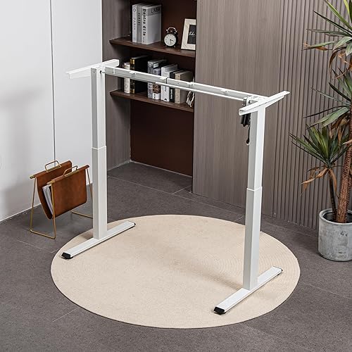 Miniatura 6 de Okin Marco de escritorio eléctrico de pie, patas de escritorio ajustables en altura para mesa de 47 a 63 pulgadas, capacidad de carga ergonómica de