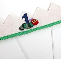 Vista 8 de Hungry Caterpillar - Corona de primer cumpleaños – Decoración de fiesta temática de frutas, sombrero de primer cumpleaños y accesorio para aplastar