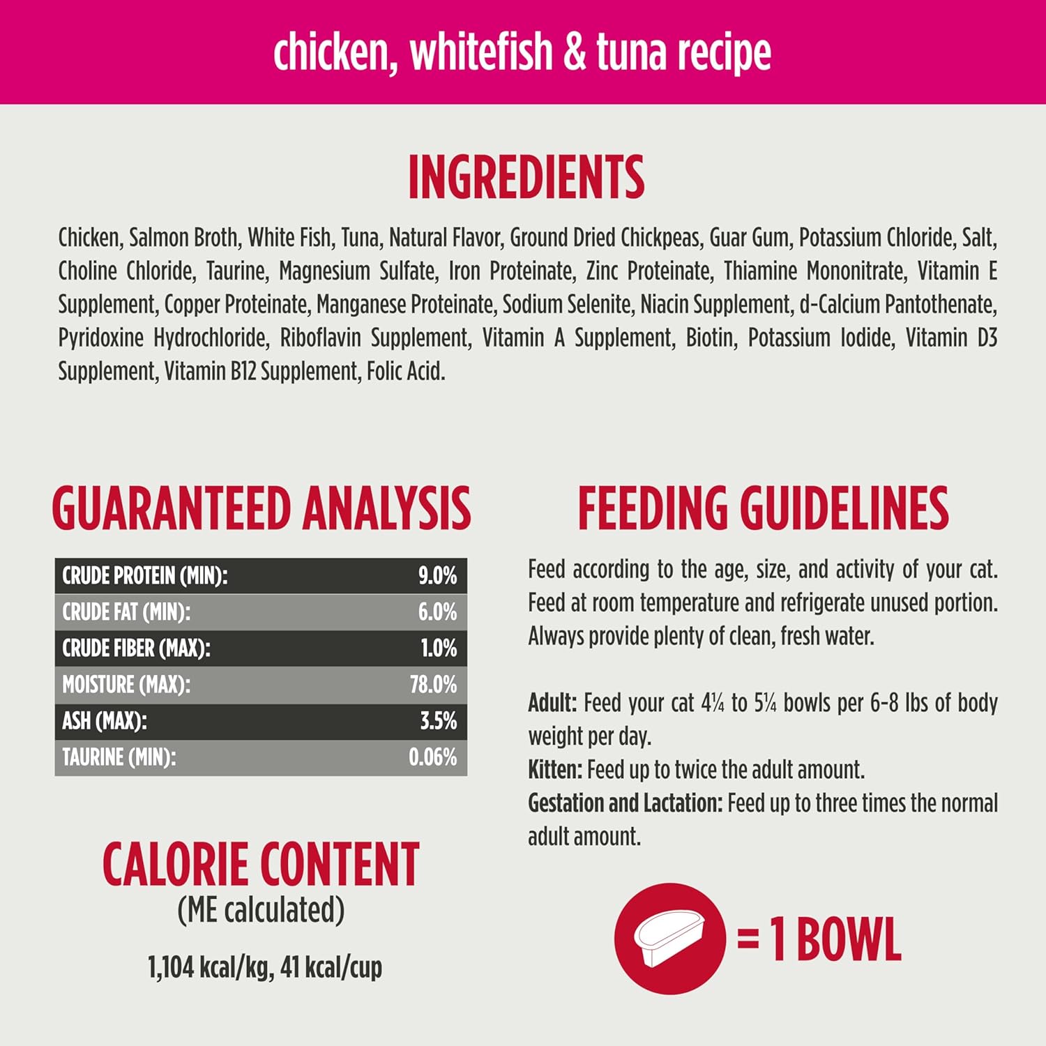 Nulo Split Cup Chicken, Whitefish & Tuna Recipe Grain-Free Pate Wet Cat & Kitten Food, 2.64 Ounce, Case of 10