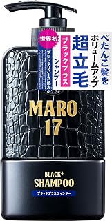 MARO17(マーロ17) 黑色加强型洗发水 [为黑发增添光泽与弹性] 温和薄荷香味 MARO17 マーロ17 350ml 男士 液体 350毫升 (x 1)