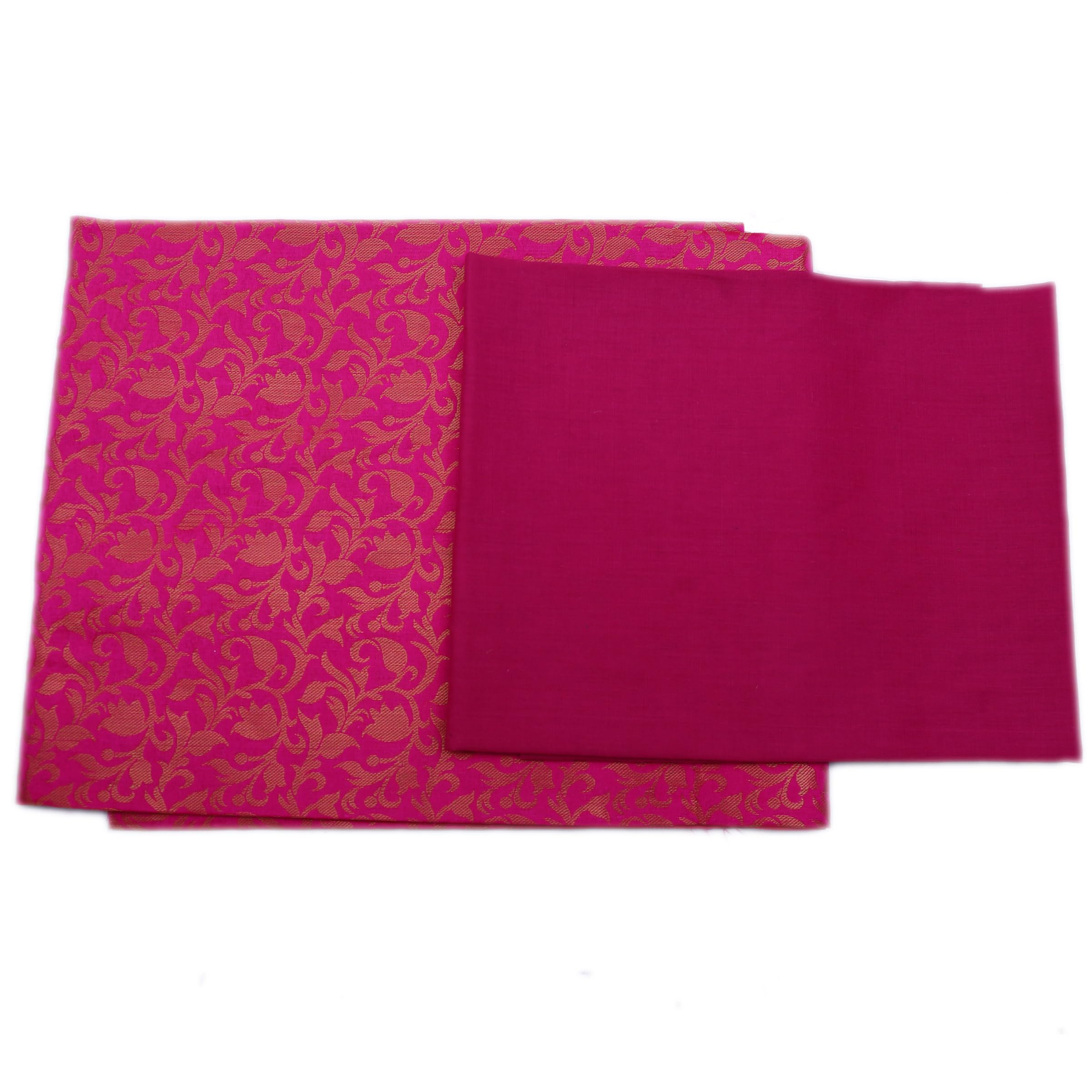 Brocade Women's Unstitched Blouse Materials 1 Metre With Lining Navratri, Durga Puja, Oti Bharan, Ugadi Special Blouses-image-18