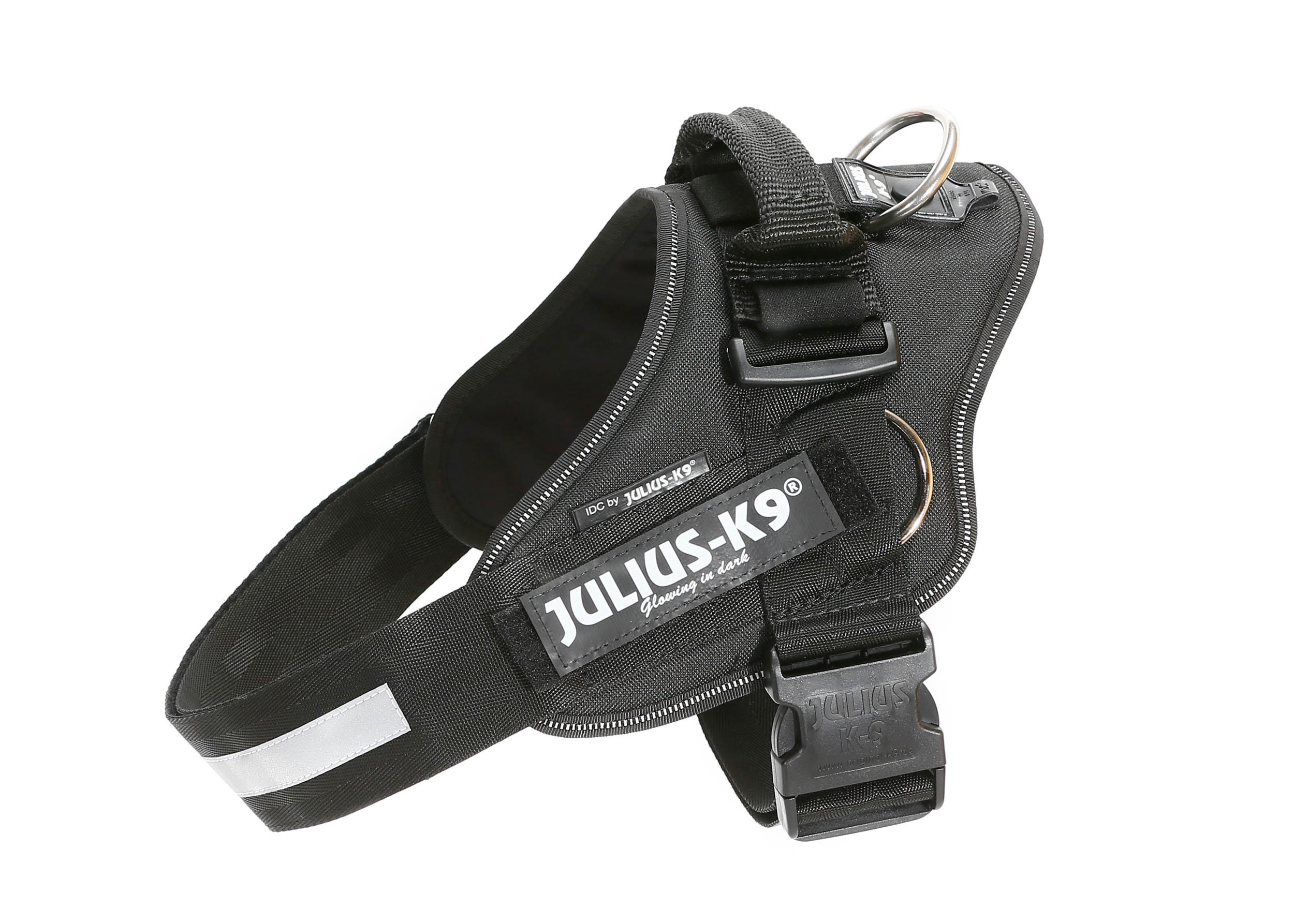 Julius-K9, IDC Powerharness con aros laterales, Tamaño: 0, Color: negro
