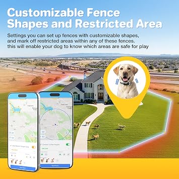 Dog Tracker with No Monthly Fees,Virtual Fence & Two-Way Reminders