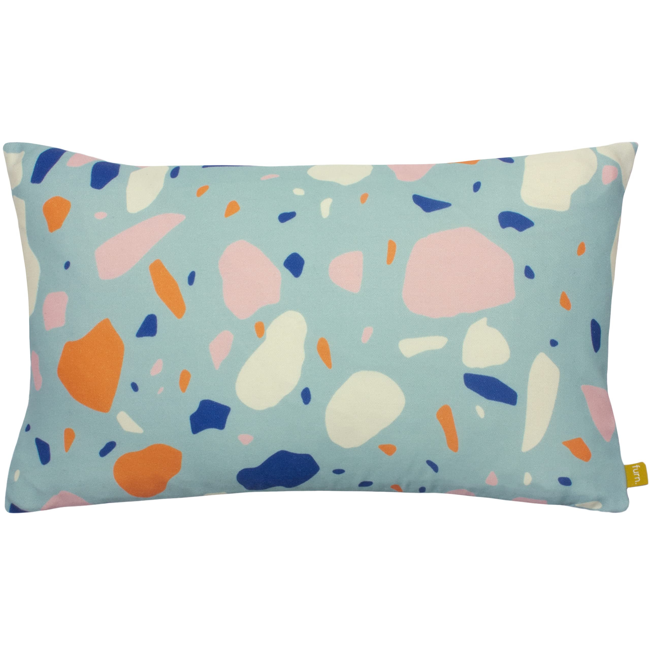 Furn Unisex Aqua Terra Abstract Print Cushion In