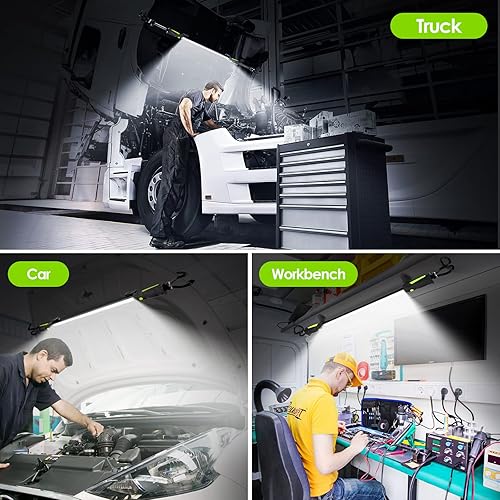 Miniatura 6 de Luz de trabajo bajo el capó, 2000 lúmenes, súper brillante, 5200 mAh recargable luces de trabajo LED para mecánica, barra de luz magnética
