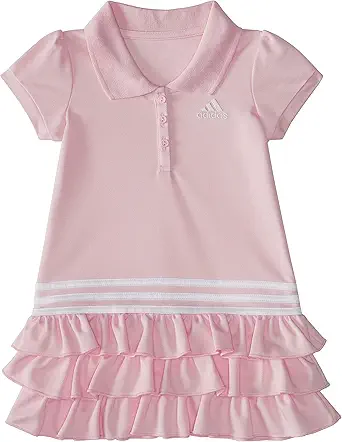 adidas Girls' Toddler Short Sleeve Active Polo Ruffle Dress