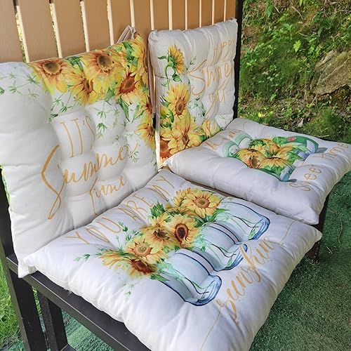 Miniatura 7 de ADK SKY Cojín de asiento con diseño de girasol para sillas de comedor, silla de oficina, automóvil, suelo, exterior, patio, lavable a máquina y