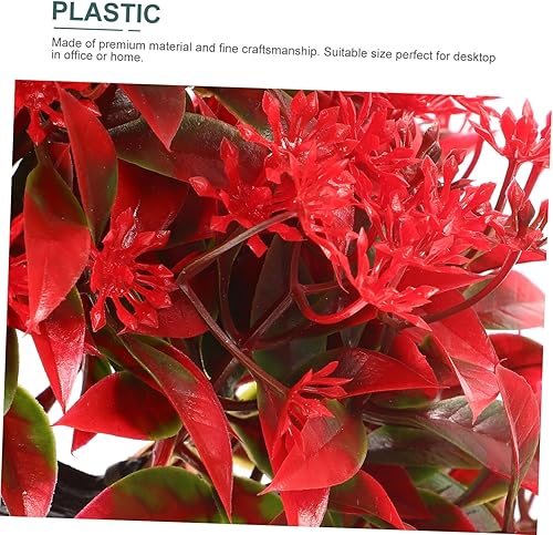 Miniatura 8 de Artibetter Planta de pino de bienvenida en maceta, decoración de mesa de cena, decoración de estatua, plantas artificiales de interior, árbol de