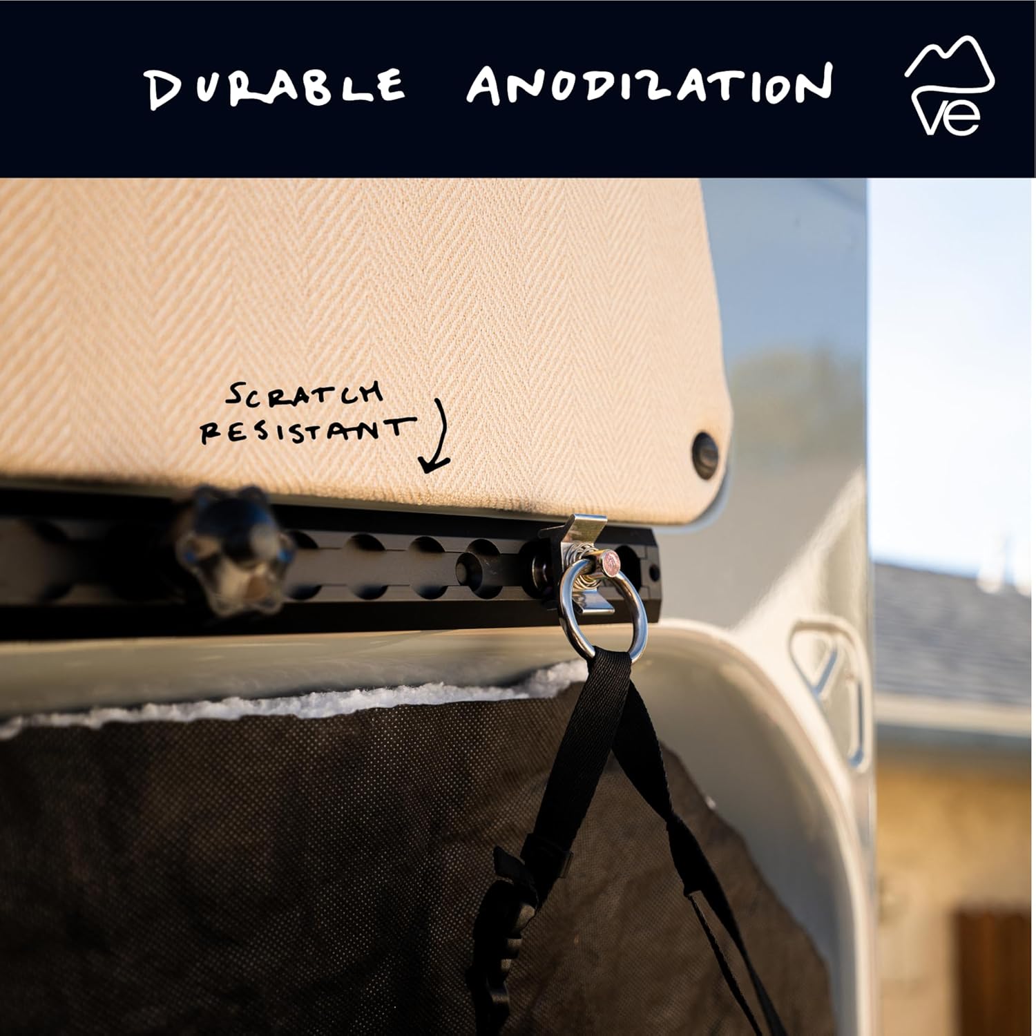 VanEssential 12" Venture Track T-6 Aluminium L-Track Gray Anodized (Floor Angled Profile) - 2 Pack