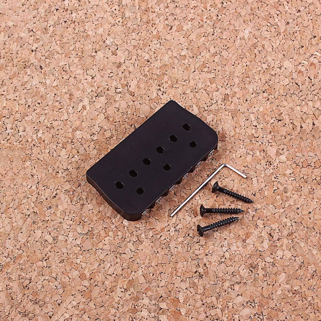 Bass Guitar Bridge 4 String with Tool Set Hardtail Saddle Bridge for Bass Guitar Parts (GA890)