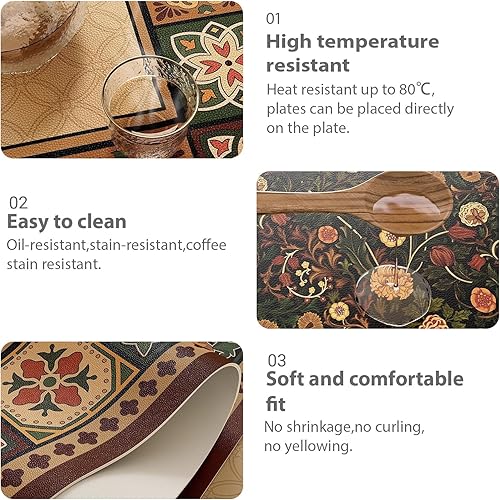Miniatura 4 de Table Cover for Kitchen,Table Protector Pad,Easy to Clean, Soft and Comfortable,Made of Leather, Heat-Insulating, Thickened Fabric,para Bodas Mesa