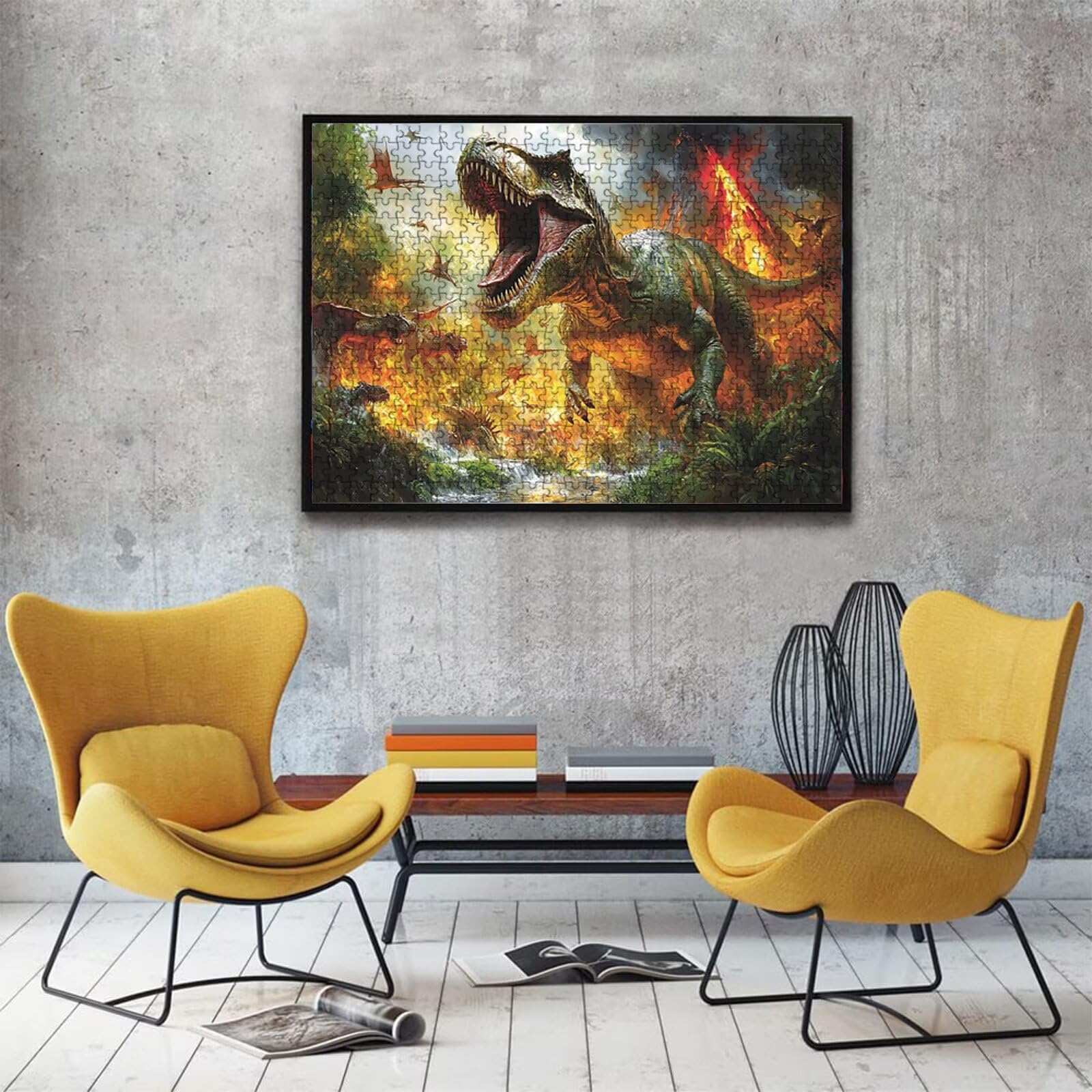 Puzzle 5000 sztuk dinozaurów zwierzęcych (2) - duże drewniane puzzle - puzzle 5000 elementów dla dorosłych - gra inteligencyjna - z wykwintnym pudełkiem do pakowania - precyzyjne cięcie - wystrój domu