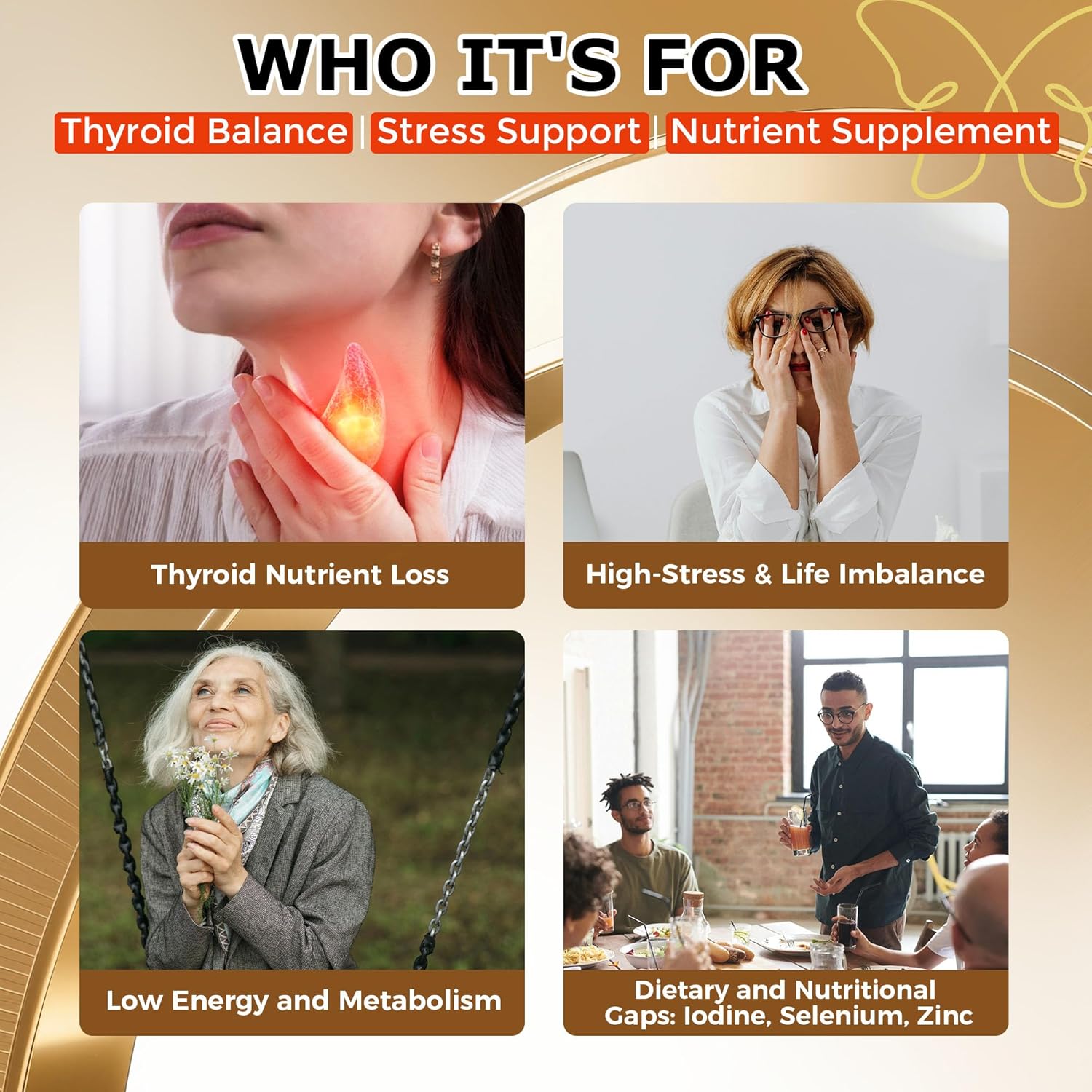 Q'ankyaq Thyroid Supplement Liquid Drops, Thyroid Drops for Women, with Selenium Zinc Iodine L-Tyrosine Ashwagandha, Thyroid Balance, Metabolism, Immune & Energy Support, 60ML - Image 5