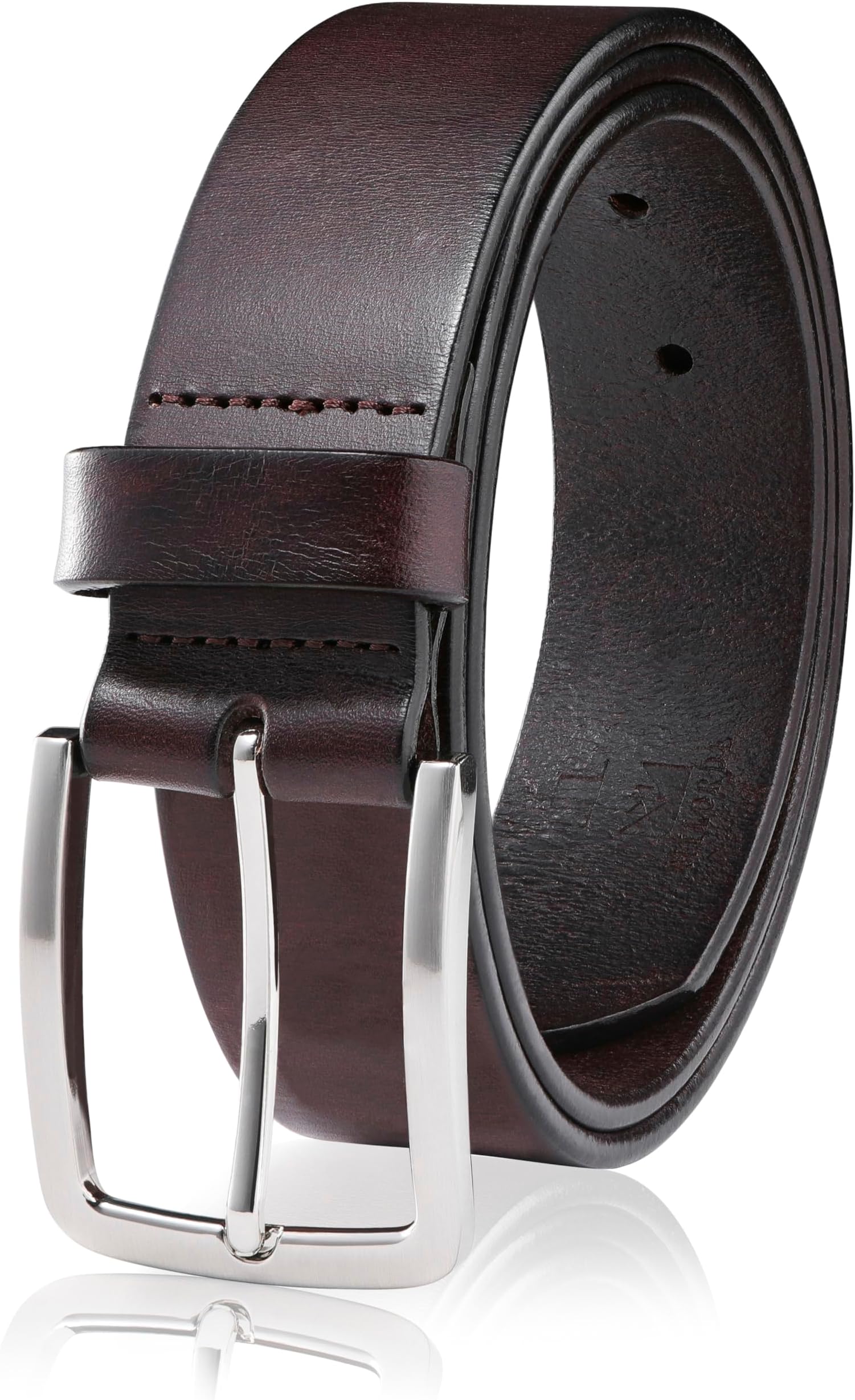 Men's Genuine Leather Dress Belt, Handmade, 100% Cow Leather, Fashion & Classic Designs for Work Business and Casual
