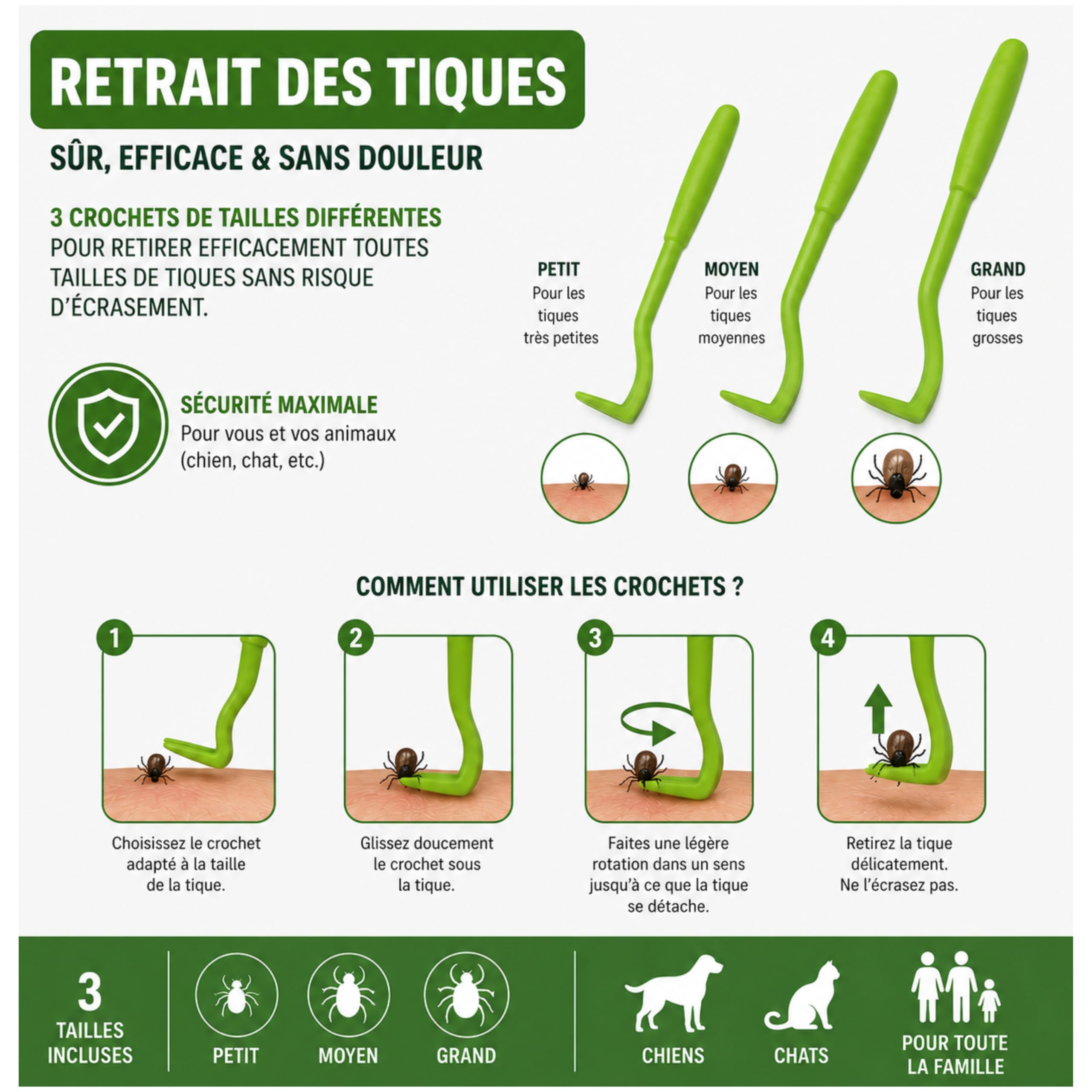 Kit de Emergencia 2 en 1 – Succionador de Veneno + Ganchos Quita garrapatas | Tratamiento Natural para picaduras y mordeduras