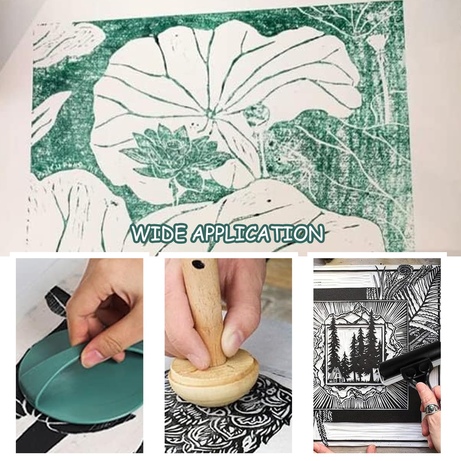 Herramienta Grabado Brayer Rodillo Brayer Lino 60mm - Goma Dura Para  Pintura, Impresión Y Grabado Brayer 60mm, image size:1600x1600