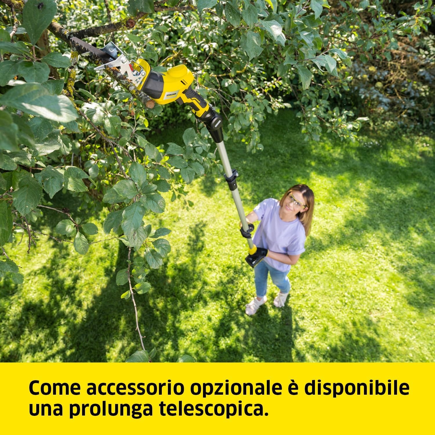 Close-up of the ergonomic handle of the Kärcher PGS 4-18