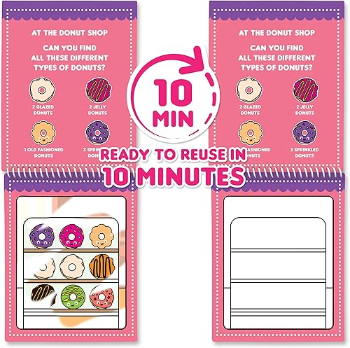 Miniatura 4 de Water Magic (paquete de 2 – Cupcake and Donut) – Almohadillas patentadas de actividades de revelación de agua reutilizables con aroma gourmet – Sin