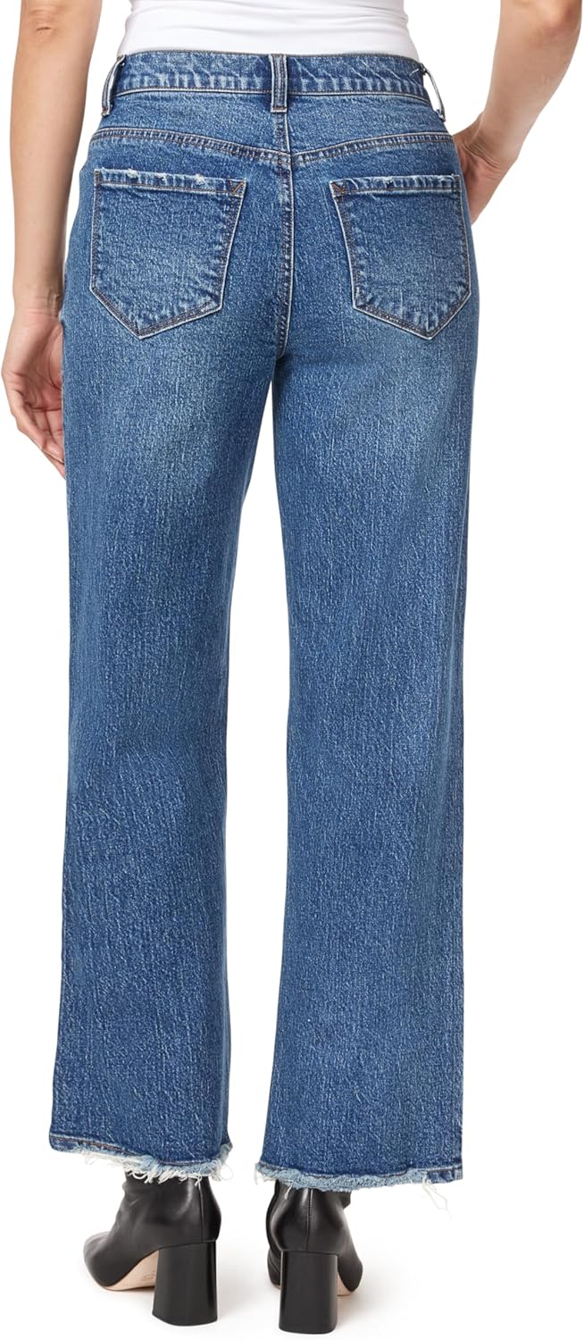 kensie Jeans for Women The Aubrey Retro Luxe High-Rise Relaxed Straight 31-Inch Inseam, Sizes 0-14