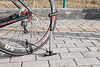 Vista 7 de Mini bomba de bicicleta con medidor – Bomba portátil para neumáticos de bicicleta – Bomba de aire de bicicleta de 120 PSI se adapta a Presta &