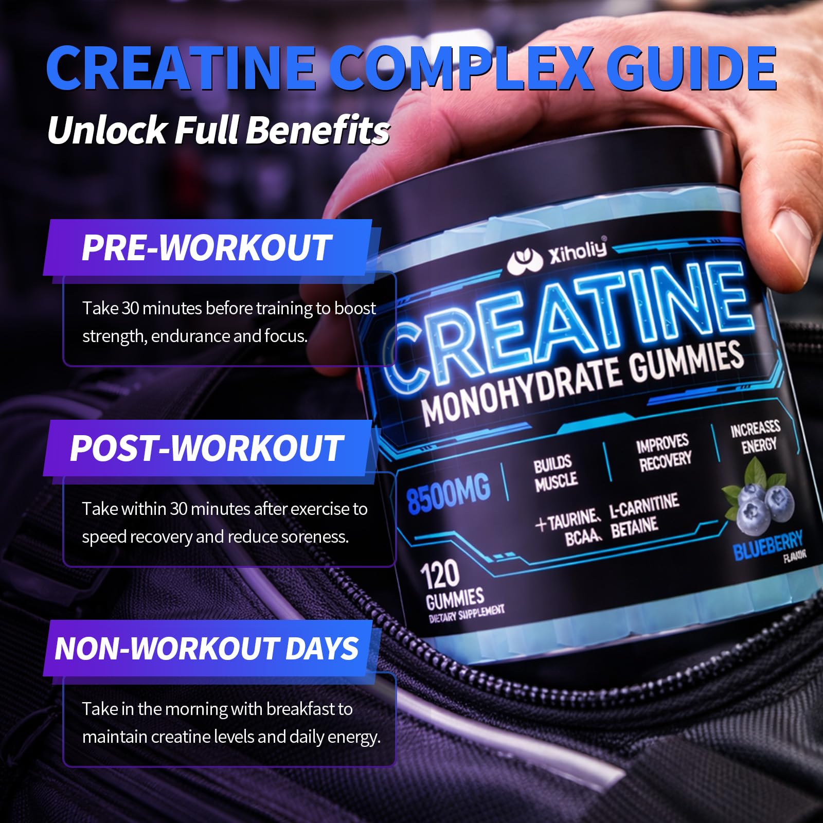 Creatine Monohydrate Gummies for Men & Women - Creatine Gummies Complex — Amazon image 7