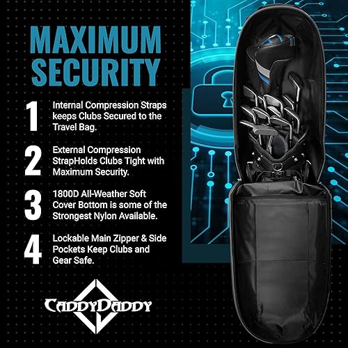 Miniatura 3 de CaddyDaddy Funda para bolsa de viaje de golf Enforcer con tapa rígida