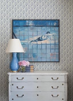 NuWallpaper x Lili WhittWhitt Navy Sunburst Peel & Stick Wallpaper, LLS4116