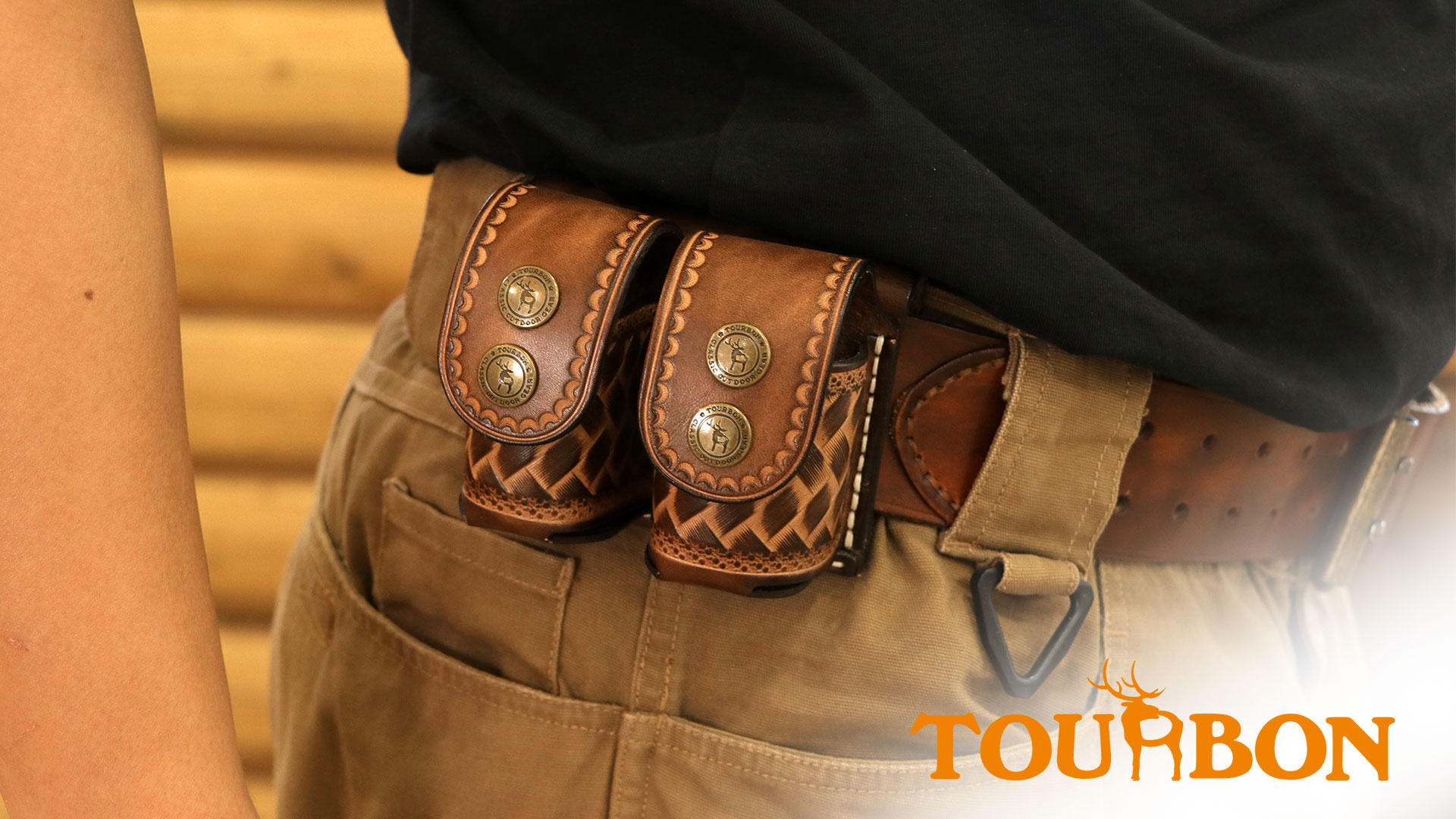 Amazon.co.jp: TOURBON スピードローダーポーチ 本革製 ベルト