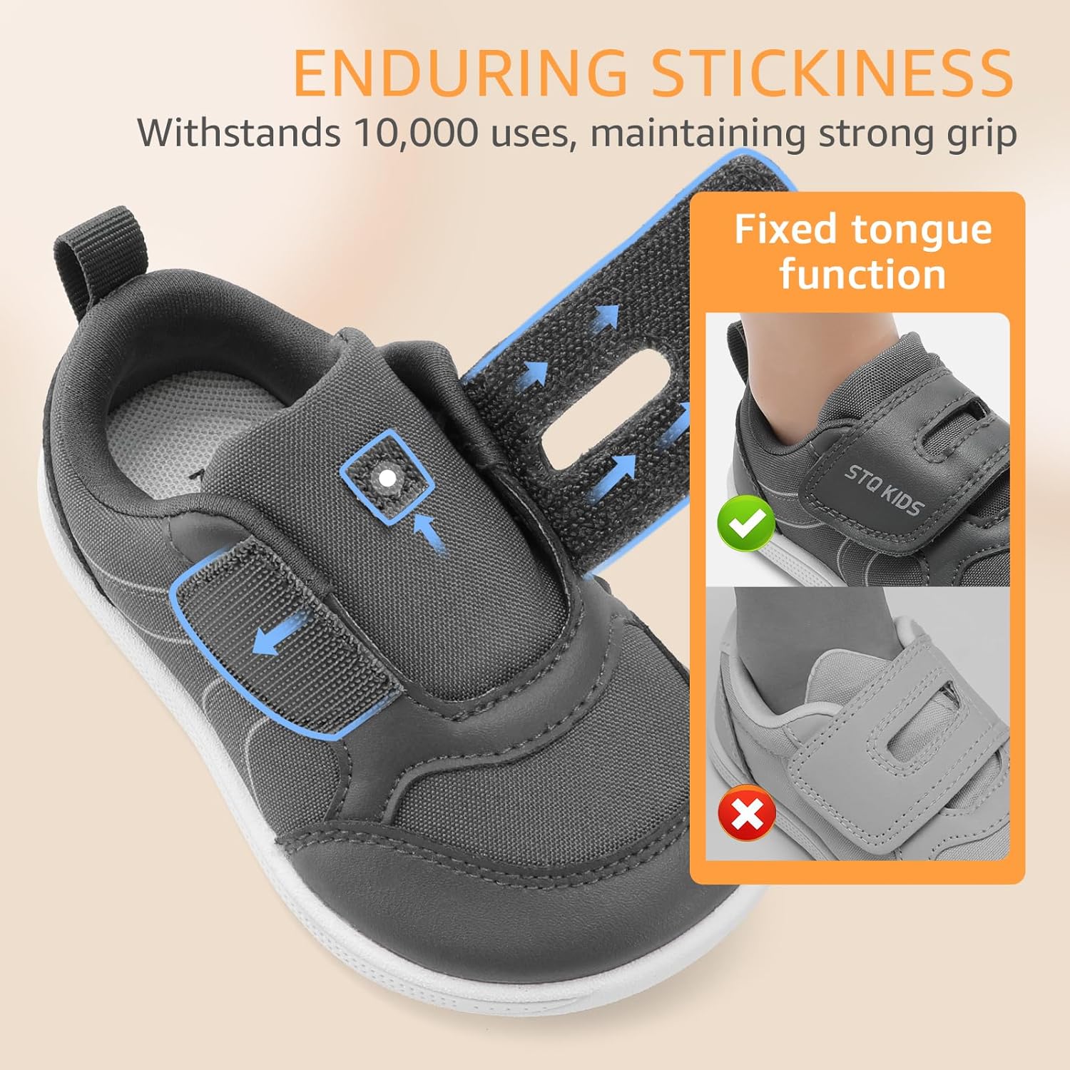 Toddler Wide Toe Box Barefoot Shoes Boys Girls Sneakers Kids Tennis Shoes Preschool Non Slip Lightweight Comfortable First Walking Shoes Running Outdoor Activities - Image 8