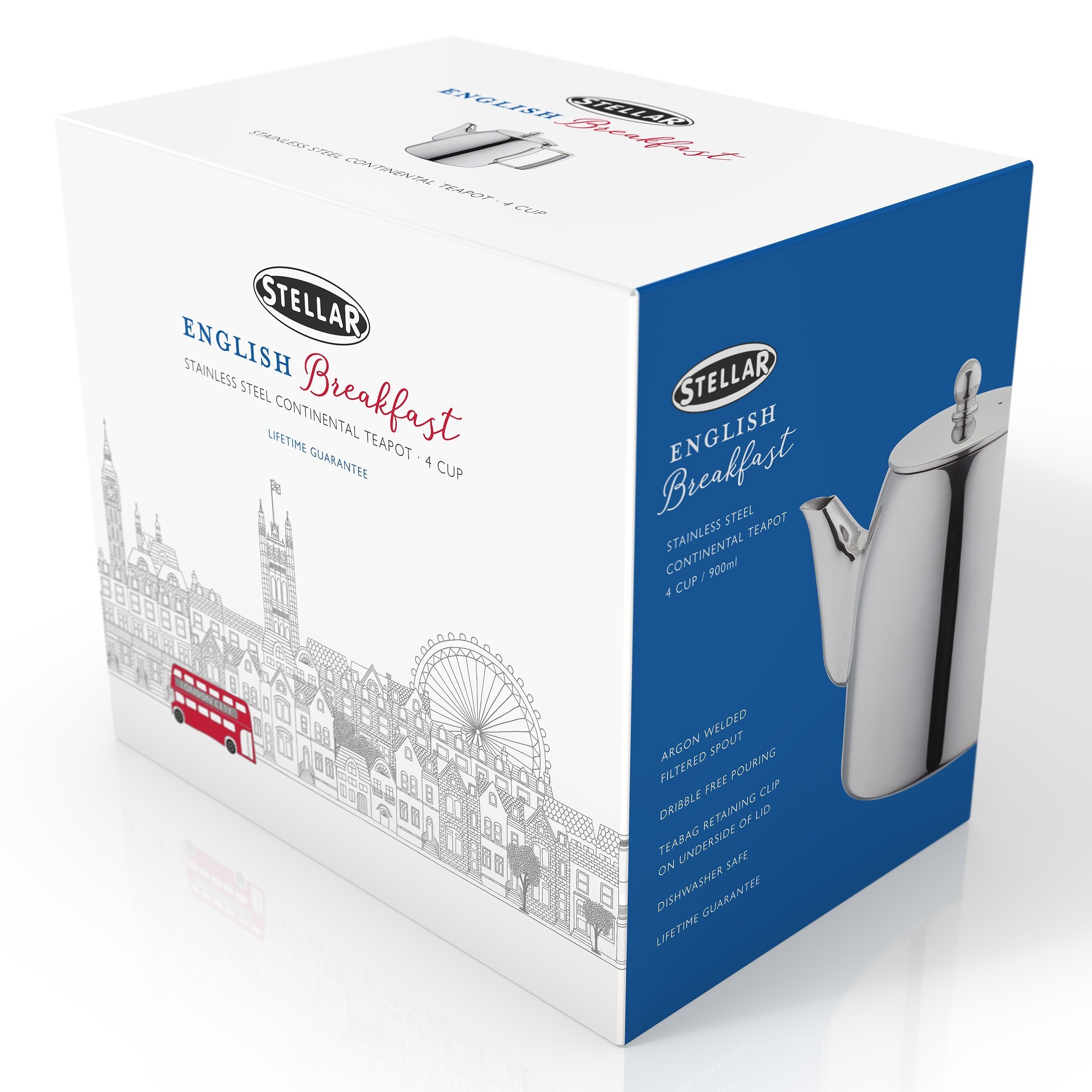 Amazon | Stellar Continental Teapot 1.07L/38oz（コンチネンタル 