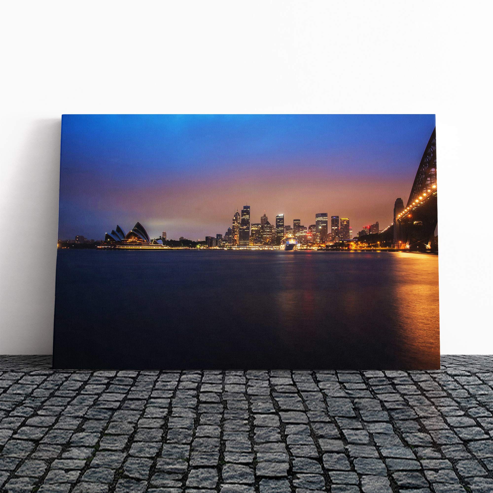 Sydney Opera House Harbour Australia (4) Canvas Print | Gallery Wrapped 30mm Frame Wall Art | 30x20 inches | Ready to Hang | Modern Seascape Picture | Living Room Bedroom Lounge Office