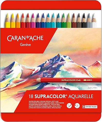 CREATIVE ART MATERIALS Caran D'ache Supracolor Caja de Metal Set De 18 (3888.318)
